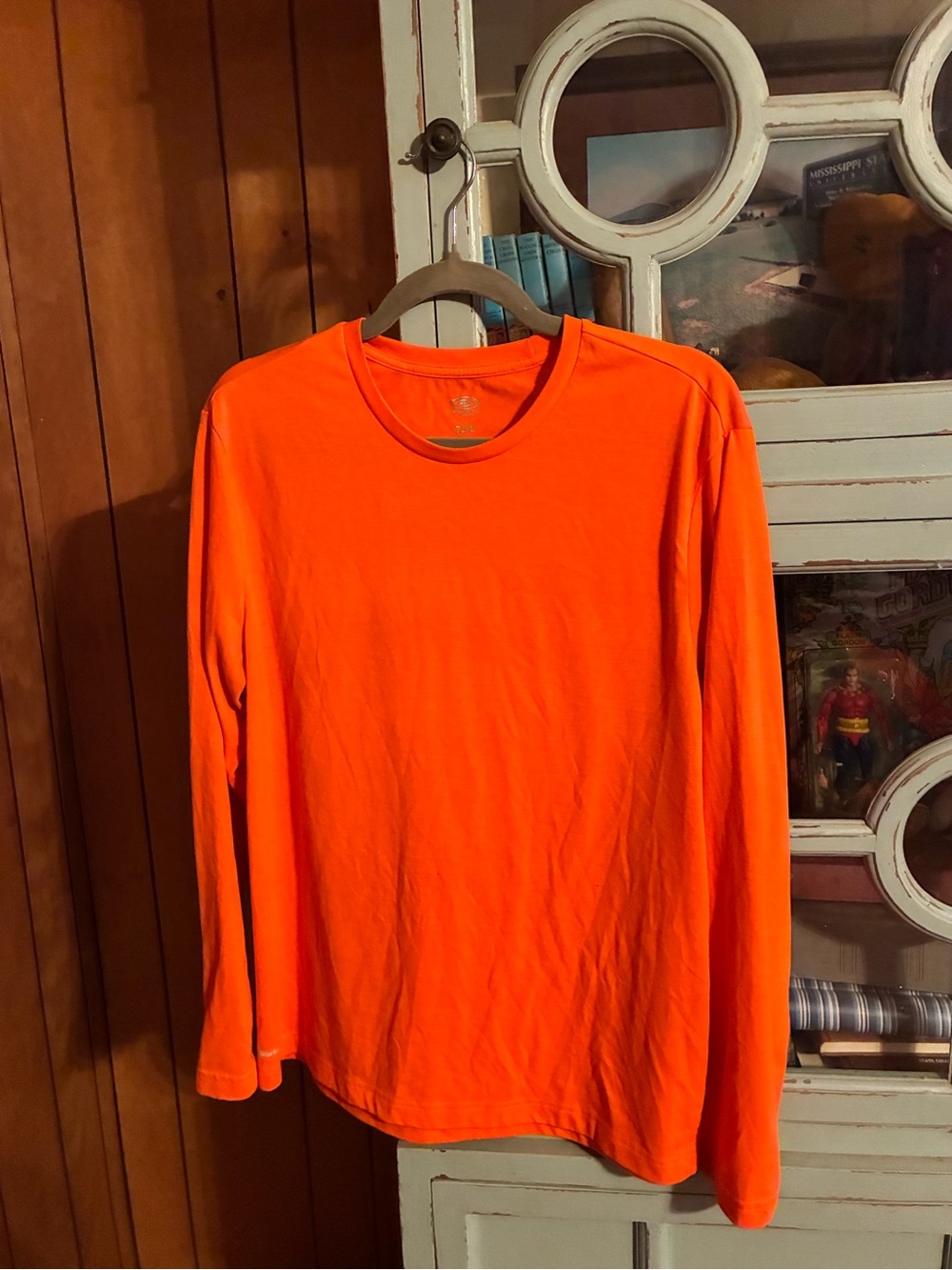 Athletic Works Bright Orange Long-Sleeve Crewneck Shirt B2